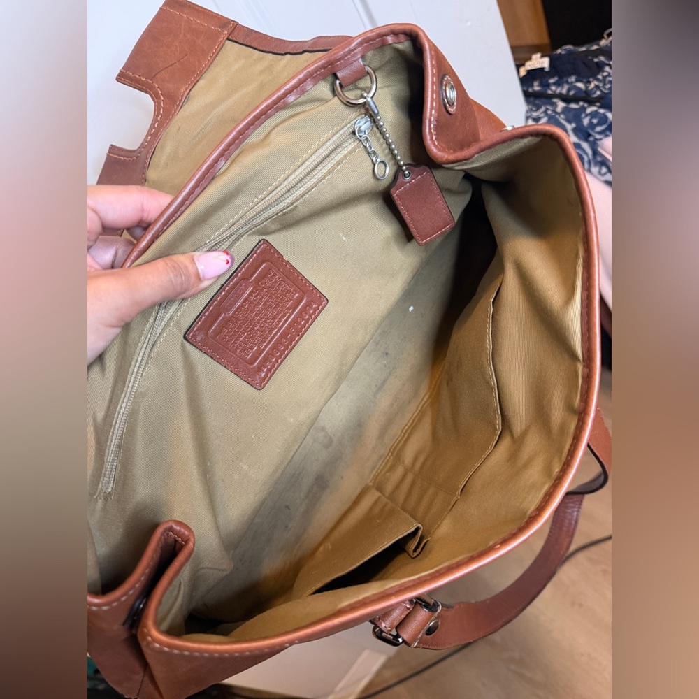 COACH Y2K HAMILTON NEEDS TLC Brown Leather satchel - Picture 7 of 9